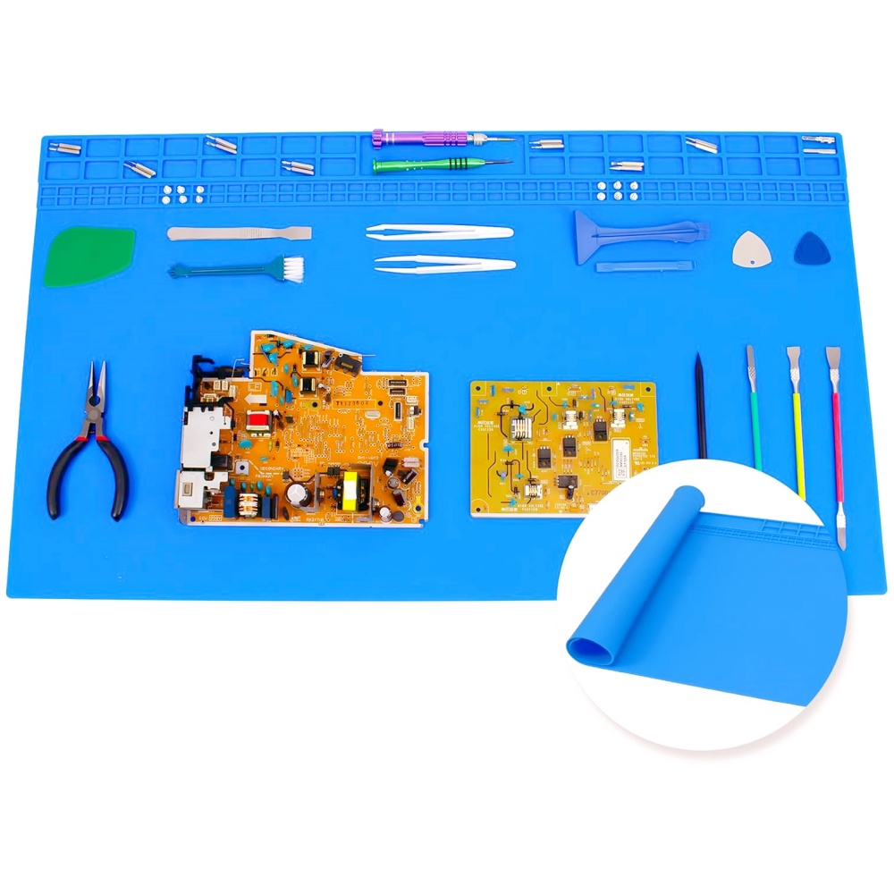 Electronics Repair Bench - Almohadilla de soldadura de silicona resistente
