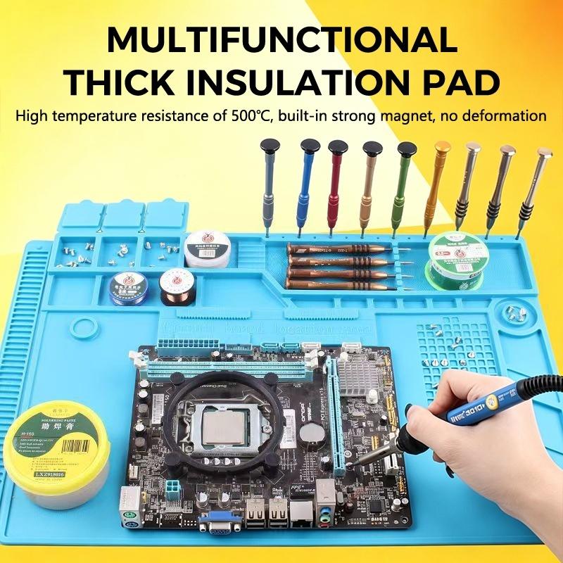 Electronics Repair Bench - Alfombrilla de silicona antiestática magnética para