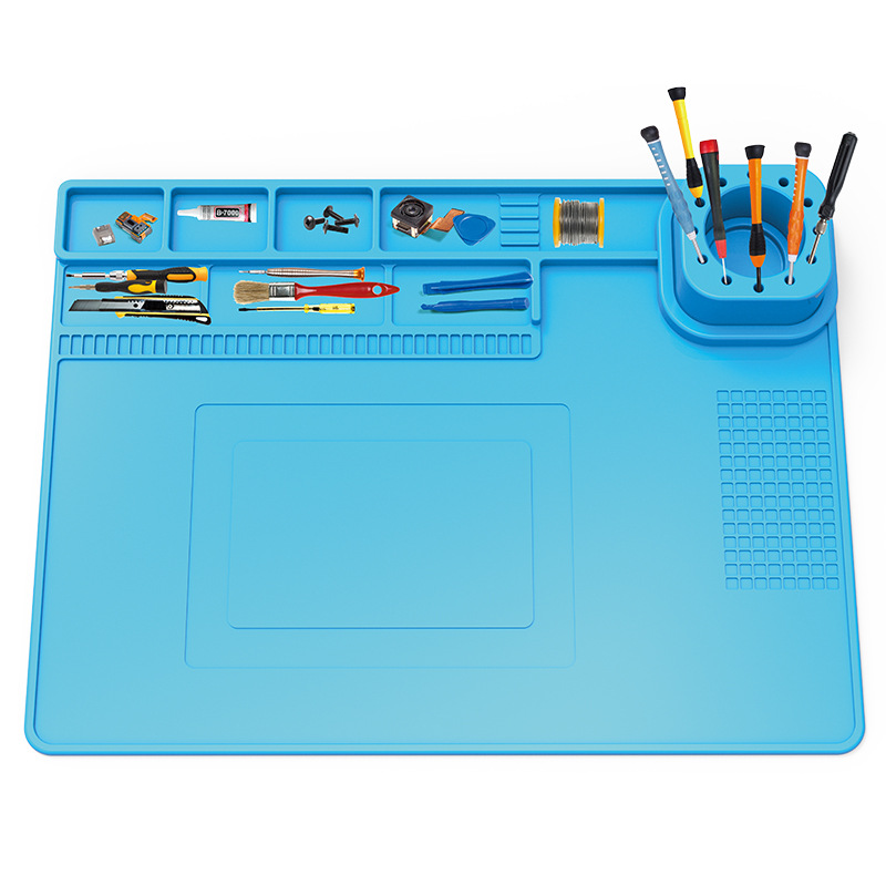 Almohadilla de soldadura de si - Electronics Repair Bench reseña y precio