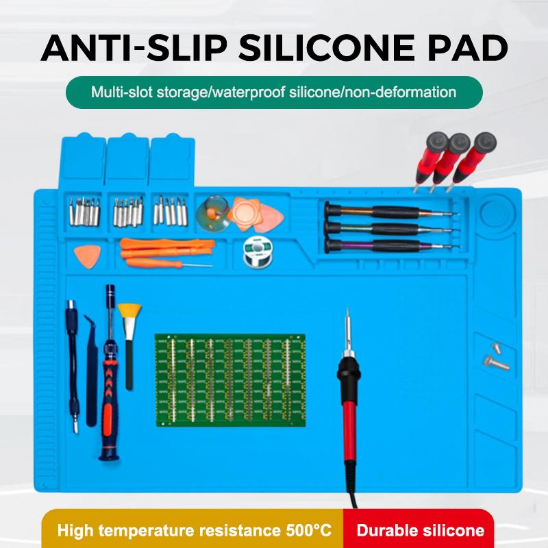 Alfombrilla de silicona anties - Electronics Repair Bench reseña y precio
