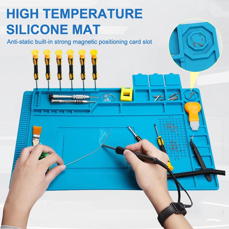 Alfombrilla de silicona anties - Electronics Repair Bench reseña y precio